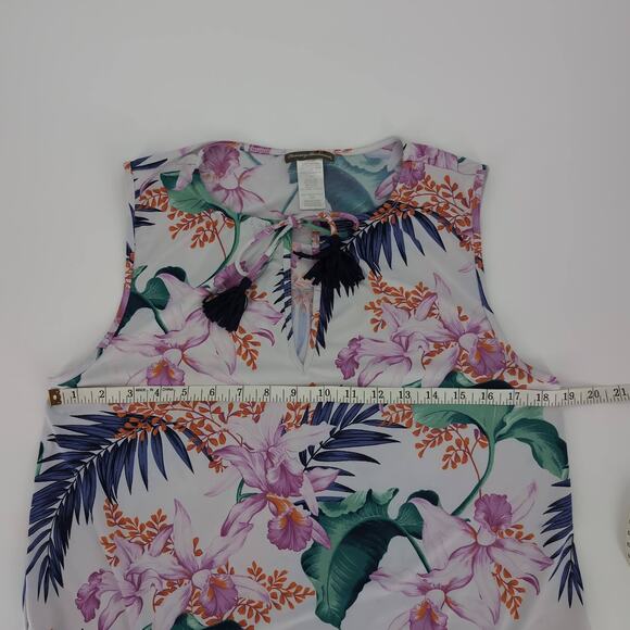 Tommy Bahama Orchid Canopy Swim Mini Dress w Pockets Tropical Print- Size M -GUC - Picture 9 of 14